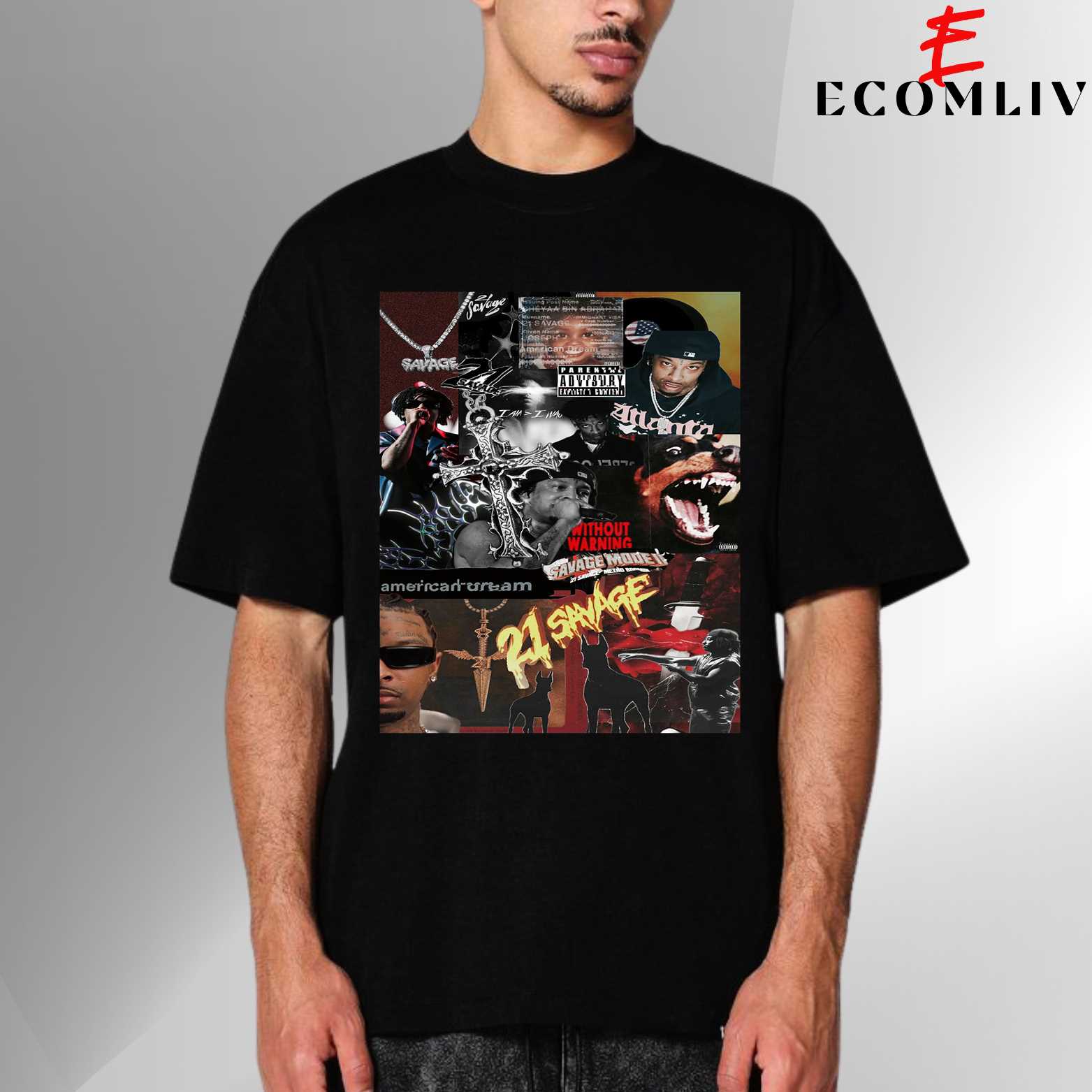 Retro Vibes 21 Savage Hip Hop Tee, Classic Rap Unisex Shirt